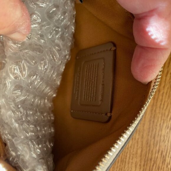 Coach X PAC-MAN™ Corner Zip Wristlet In White Canvas With Ghosts Print - Picture 2 of 2